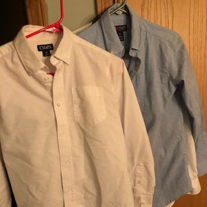 TWO Boys CHAPS dress shirts.  Price is  for both